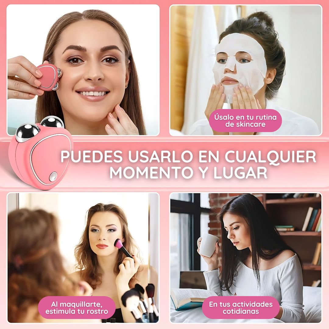 MASAJEADOR FACIAL CON MICROCORRIENTE