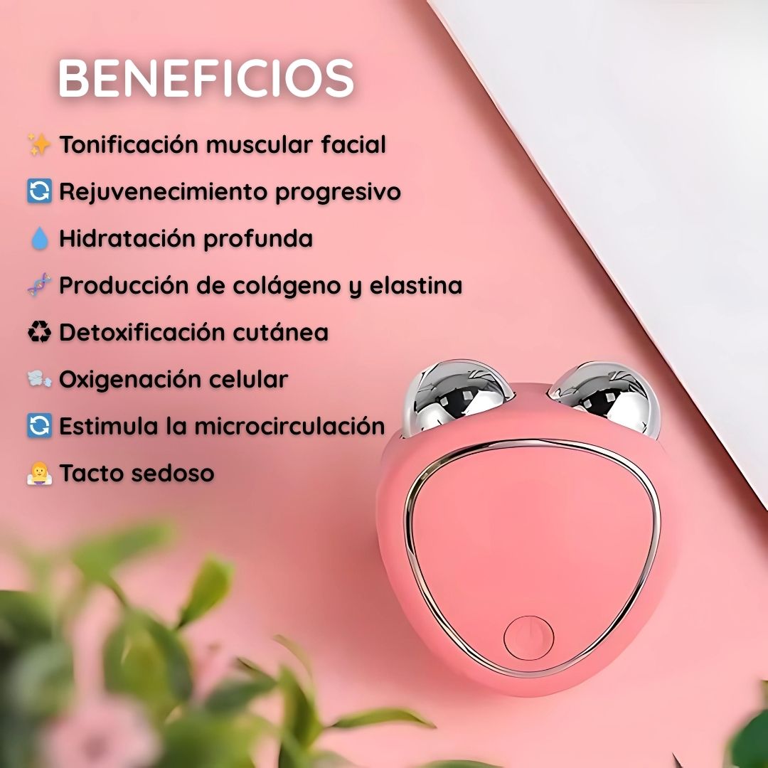 MASAJEADOR FACIAL CON MICROCORRIENTE
